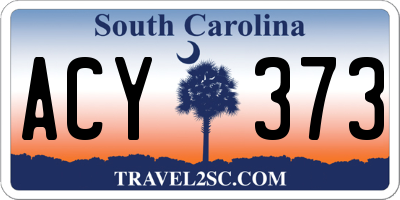 SC license plate ACY373