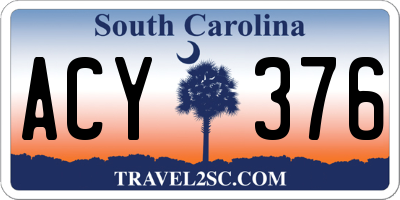 SC license plate ACY376