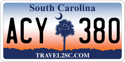 SC license plate ACY380