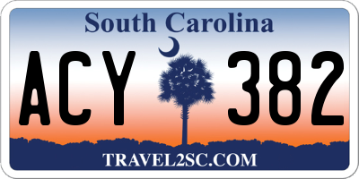 SC license plate ACY382