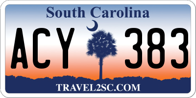 SC license plate ACY383