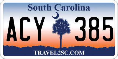 SC license plate ACY385