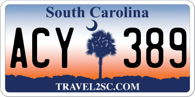 SC license plate ACY389