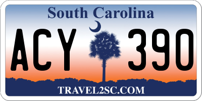 SC license plate ACY390