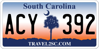SC license plate ACY392