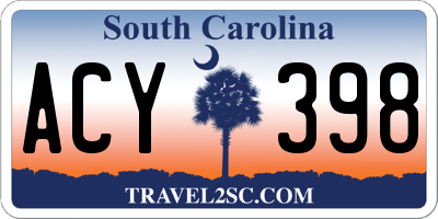 SC license plate ACY398