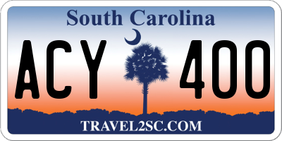 SC license plate ACY400