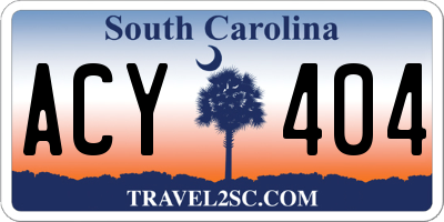 SC license plate ACY404