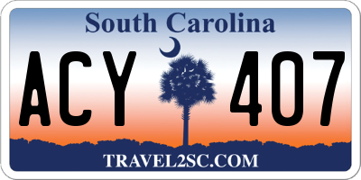 SC license plate ACY407