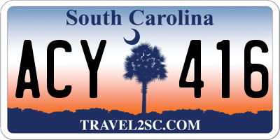 SC license plate ACY416