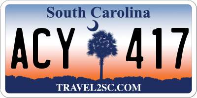 SC license plate ACY417