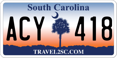 SC license plate ACY418