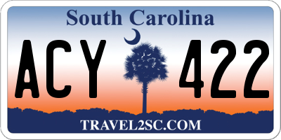 SC license plate ACY422
