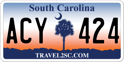 SC license plate ACY424
