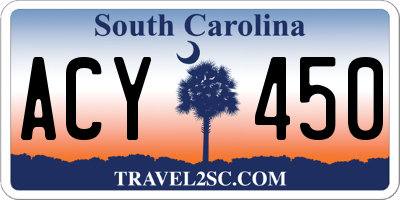 SC license plate ACY450