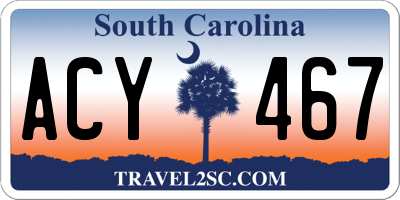 SC license plate ACY467