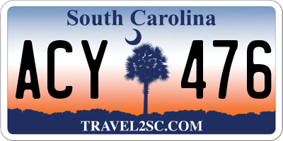 SC license plate ACY476