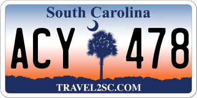 SC license plate ACY478
