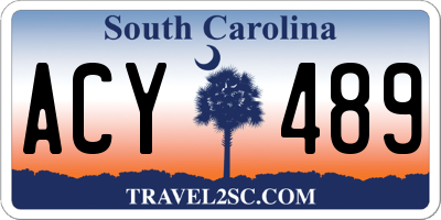 SC license plate ACY489