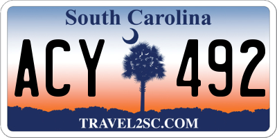 SC license plate ACY492