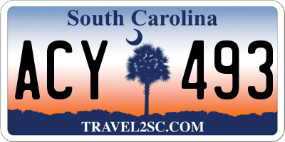 SC license plate ACY493