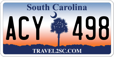 SC license plate ACY498