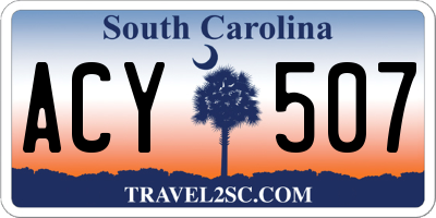 SC license plate ACY507