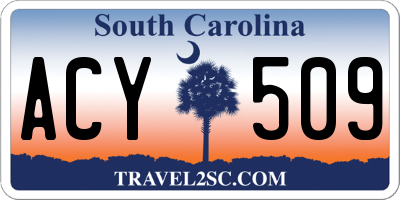 SC license plate ACY509