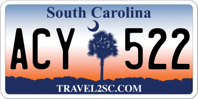 SC license plate ACY522