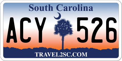SC license plate ACY526