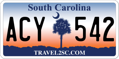 SC license plate ACY542