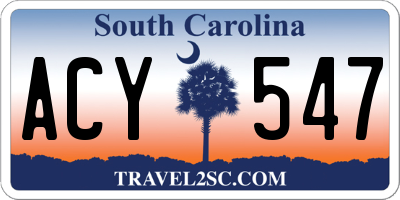 SC license plate ACY547
