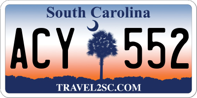 SC license plate ACY552