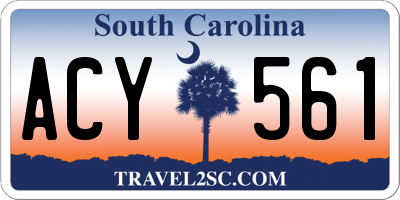 SC license plate ACY561