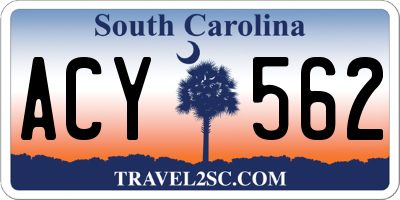SC license plate ACY562