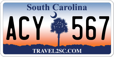 SC license plate ACY567