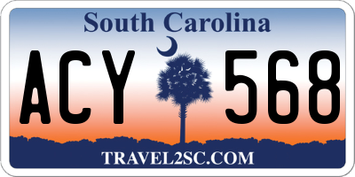 SC license plate ACY568