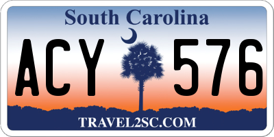 SC license plate ACY576