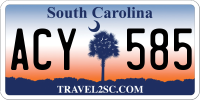 SC license plate ACY585