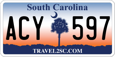 SC license plate ACY597
