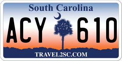 SC license plate ACY610