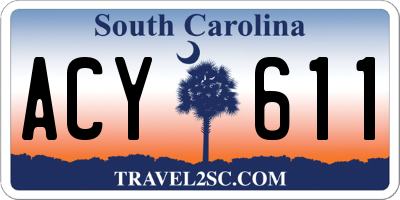 SC license plate ACY611