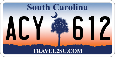 SC license plate ACY612
