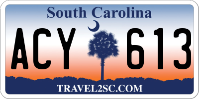 SC license plate ACY613