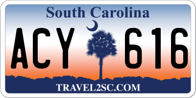 SC license plate ACY616