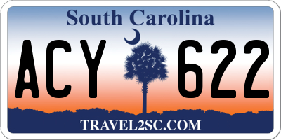 SC license plate ACY622