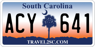 SC license plate ACY641