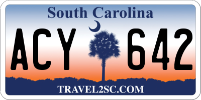 SC license plate ACY642
