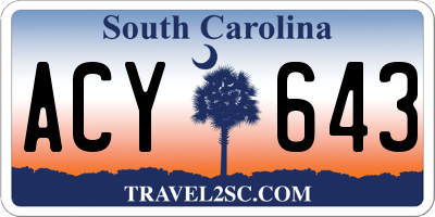 SC license plate ACY643