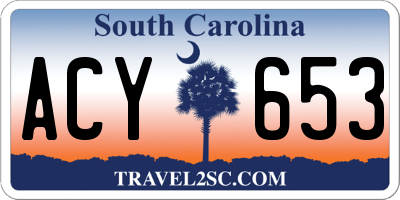 SC license plate ACY653